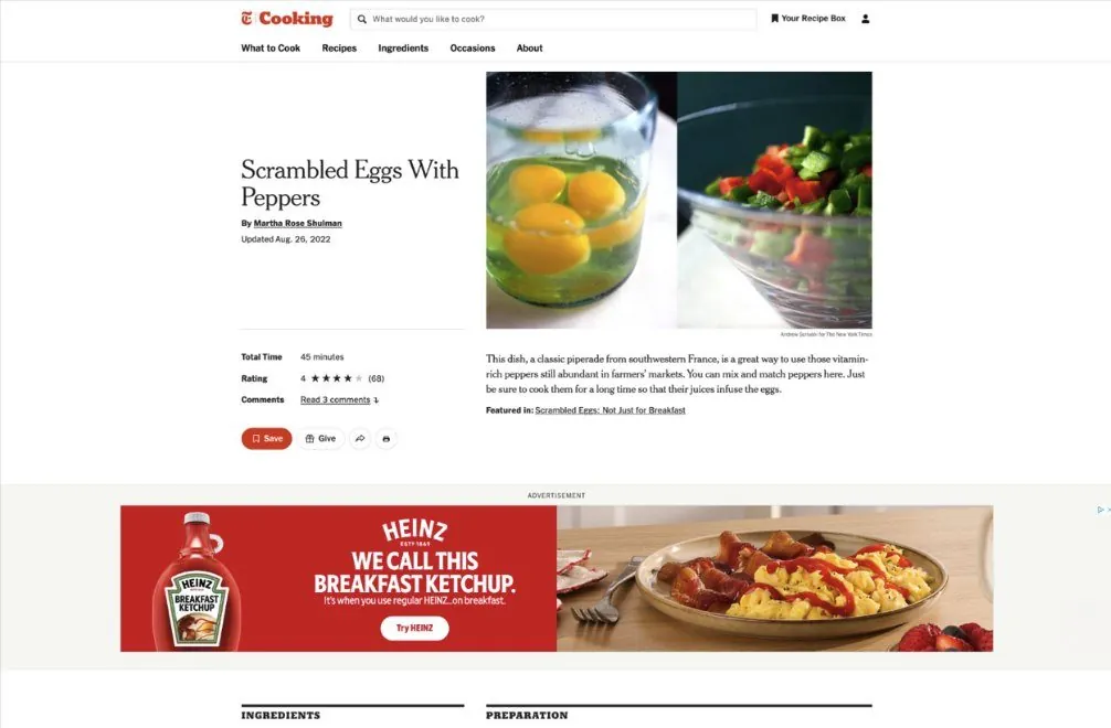 A takeover on NYT Cooking’s scrambled eggs.