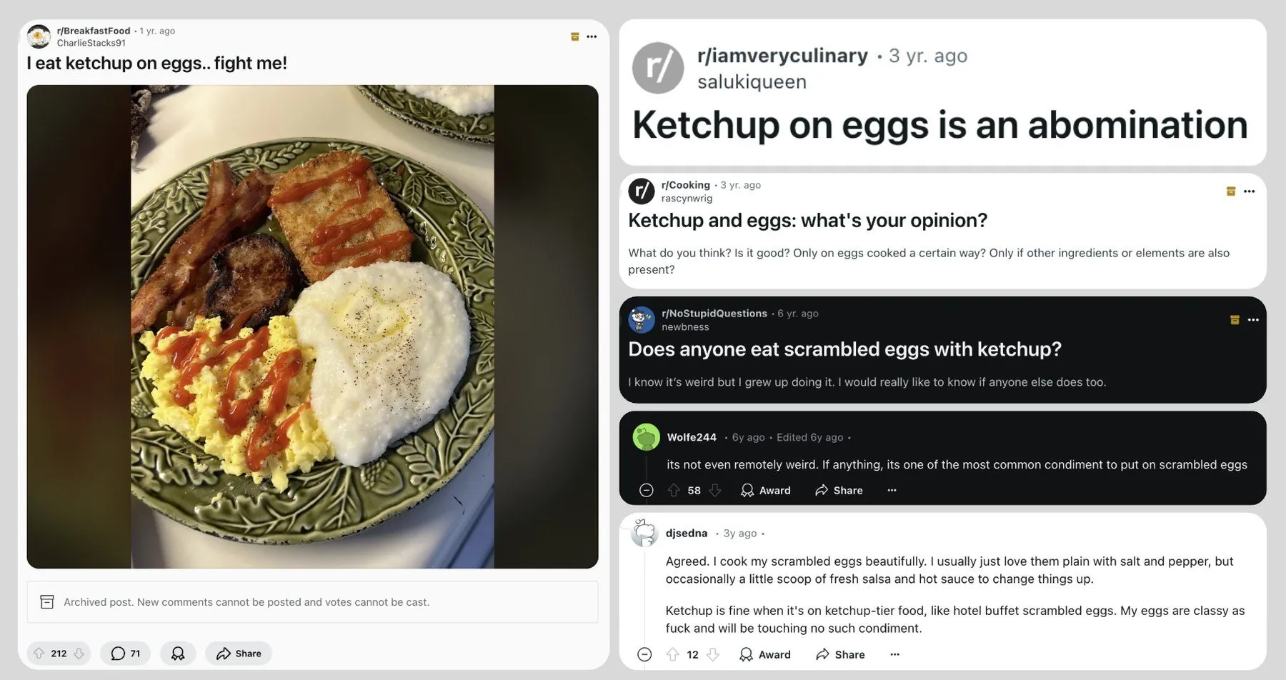The debate, simmering on Reddit.