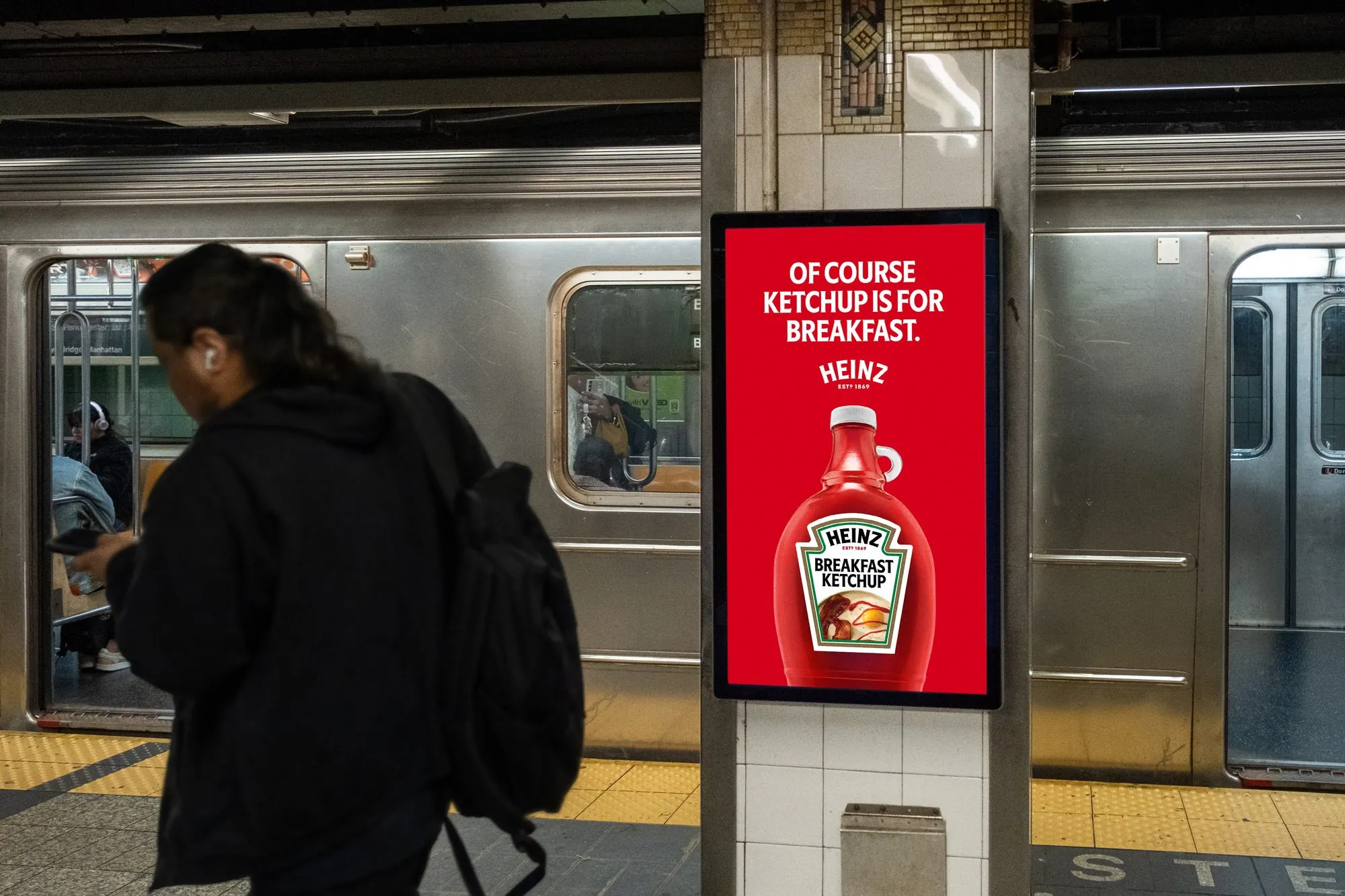 “Of course ketchup is for breakfast,” on the morning commute.